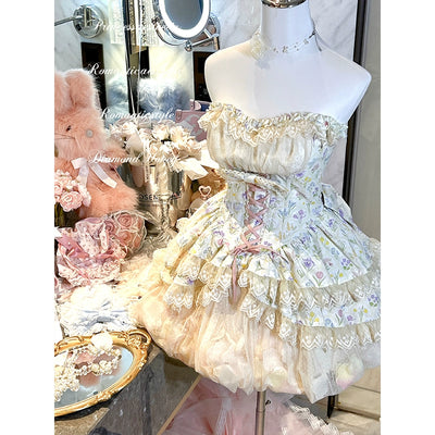 Diamond Honey~Sweet Lolita JSK Dress Sleeveless Dress for Spring Summer S Tulip 