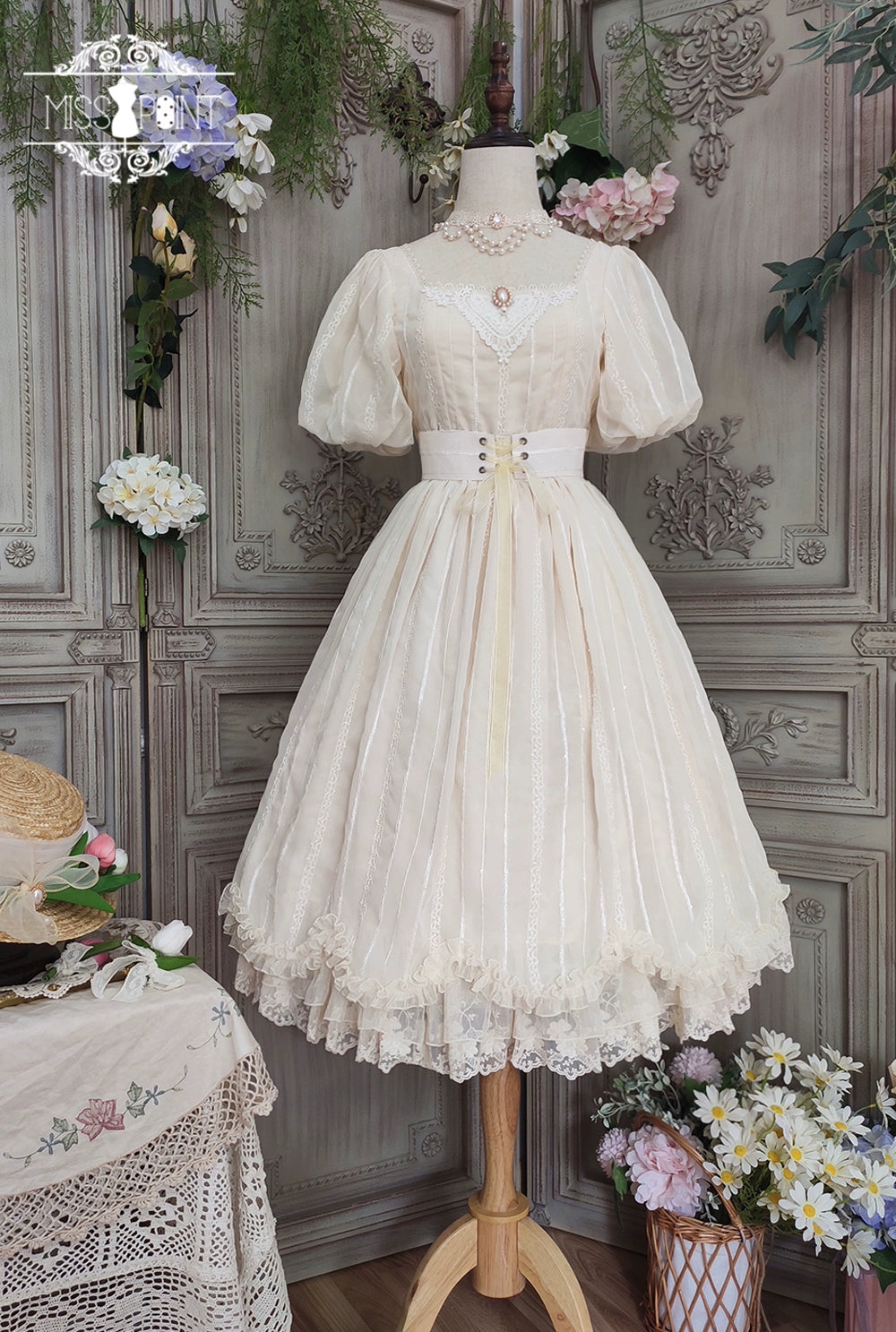 Miss Point~Tulip~Classic Lolita OP Dress Short Sleeve Dress Multicolors 19622:405320