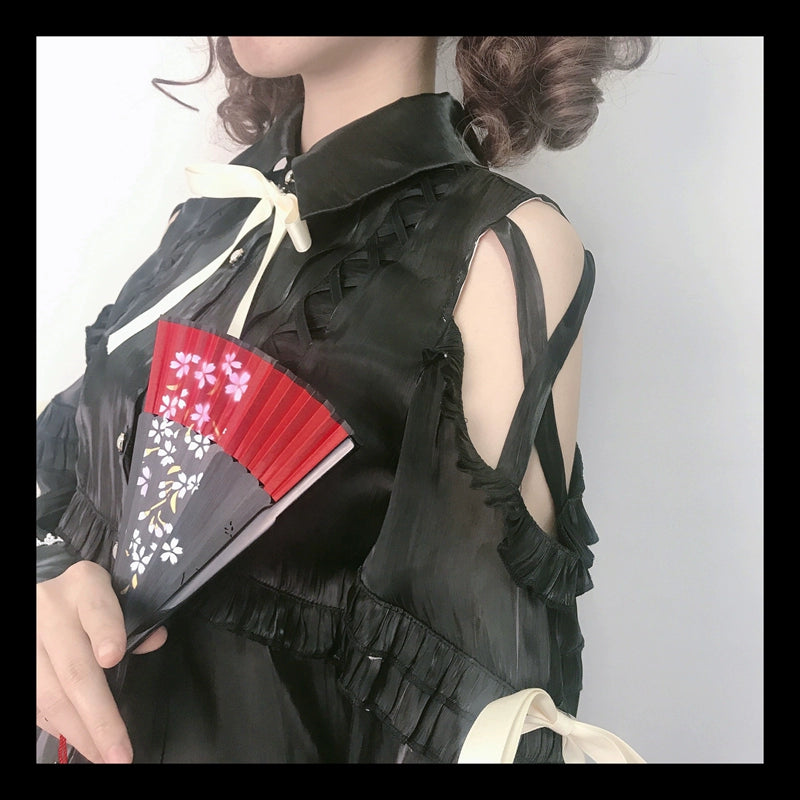 (BFM)OCELOT~Lolita Blouse Yuelong Poem Long Sleeve Inner Shirt   