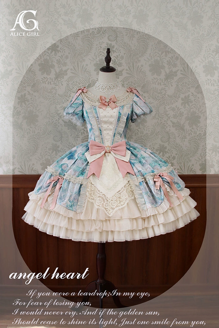 Alice Girl - Angel Heart - Sweet Lolita OP Dress, Tiered Ruffles 43630:781623