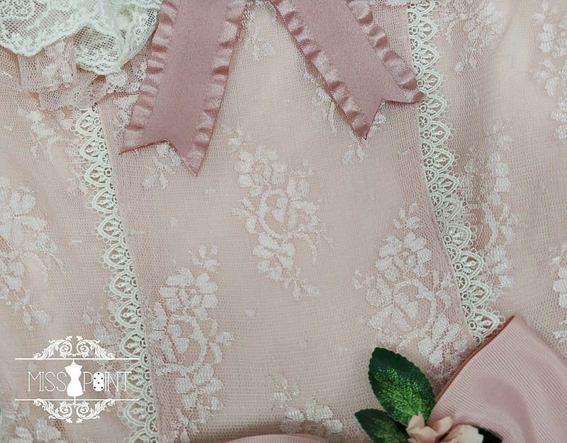 Miss Point~Dawn Girl~Reto Elegant lolita OP Dress Lace Long Sleeve 32768:392844