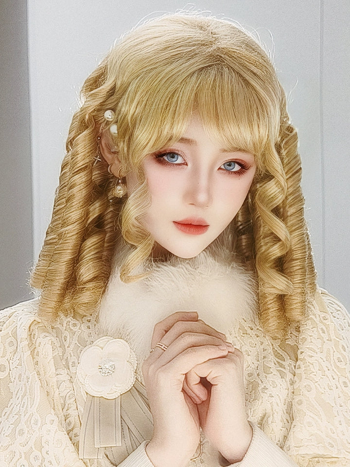 Mabuxi~33CM Sparkling Lolita Wig Roman Curls Gorgeous Court Wig 40478:671722