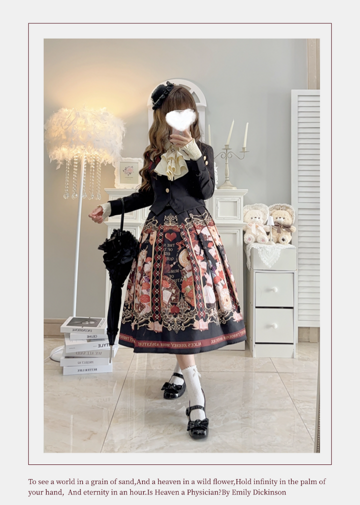 Alice in Wonderland~Holy Night Alice~Classic Lolita Dress Preppy Style Bust-supporting JSK 40466:663812