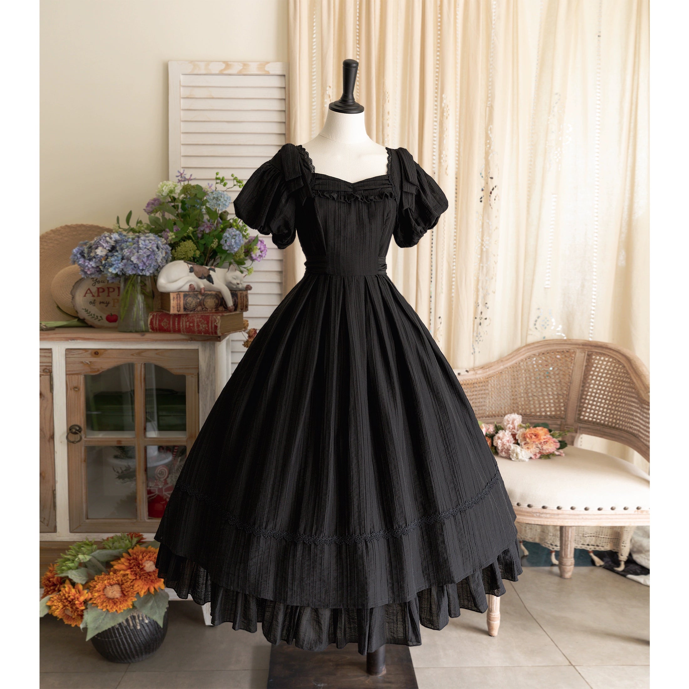 Forest Wardrobe~Forest Gallery~Country Lolita OP Dress Elegant Tencel Dress 38366:589702