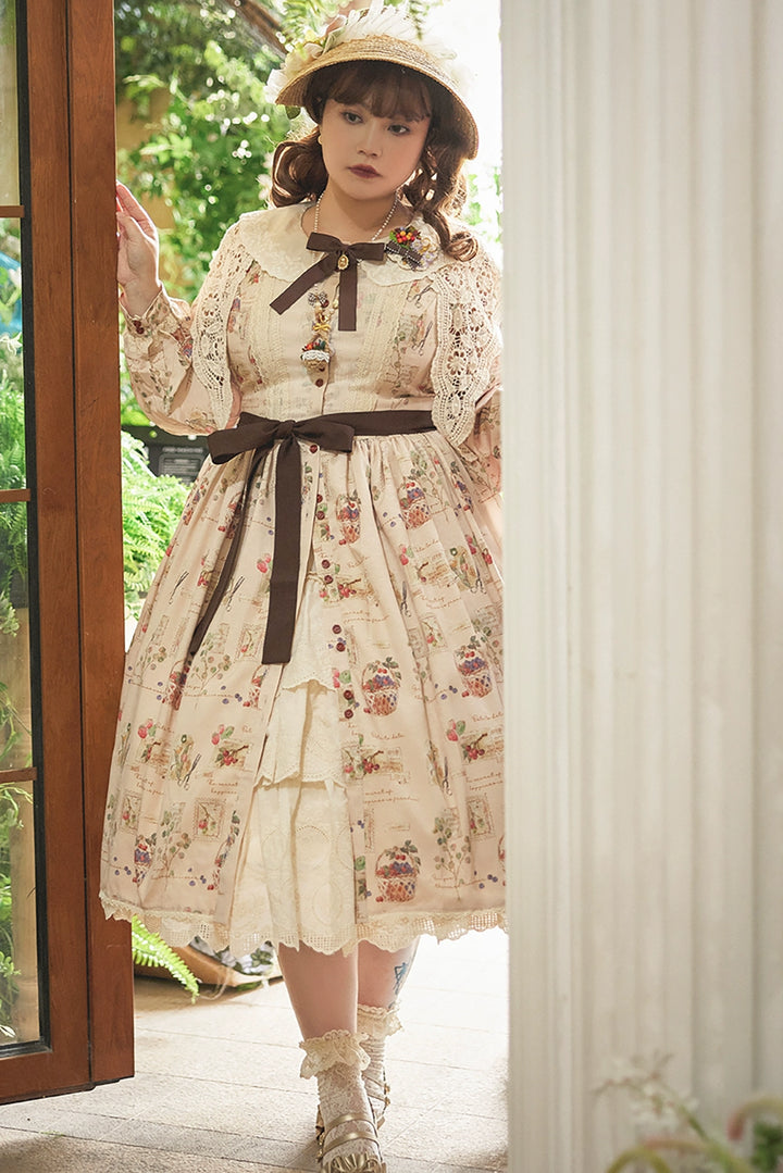 (Buyforme)Miss Point~Forest Lolita Lantern Sleeve OP Casual Dress 29482:341836