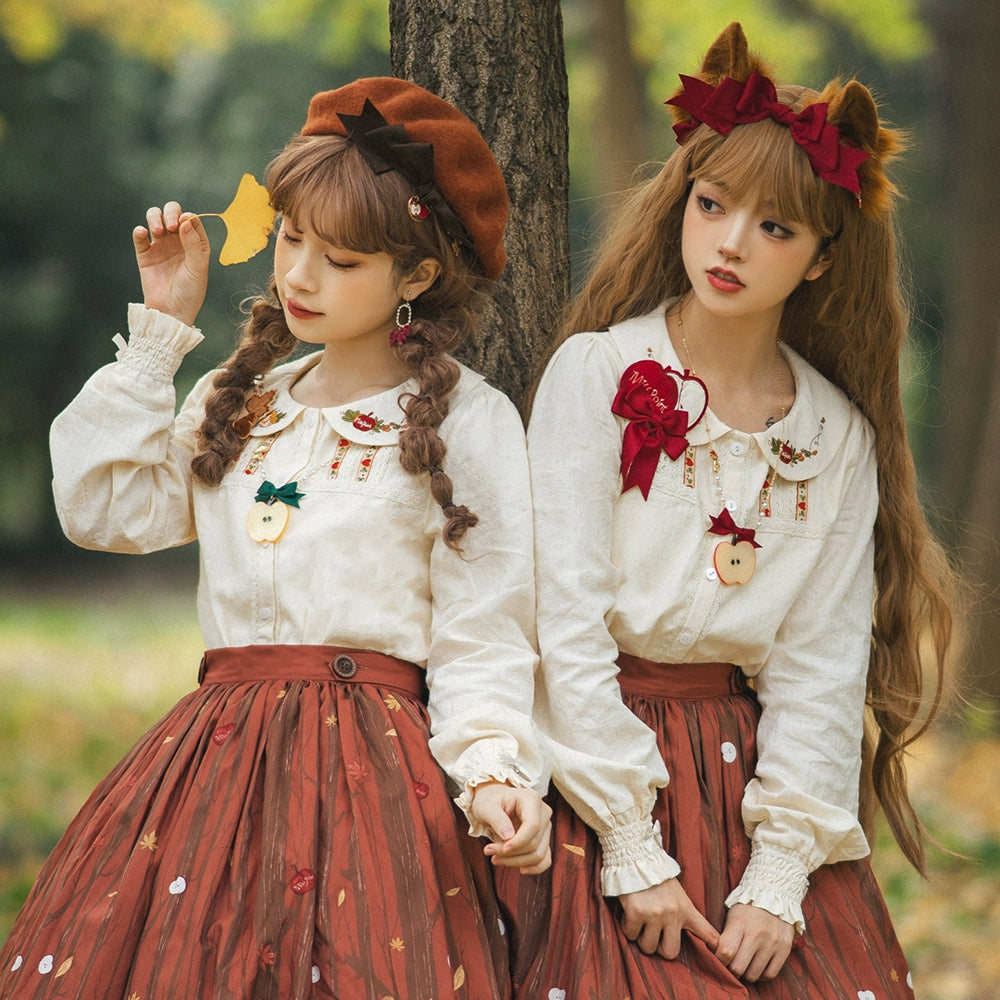 Miss Point - Fat Fox in the Forest - Elegant Lolita Skirt Detachable Chest Guard SK