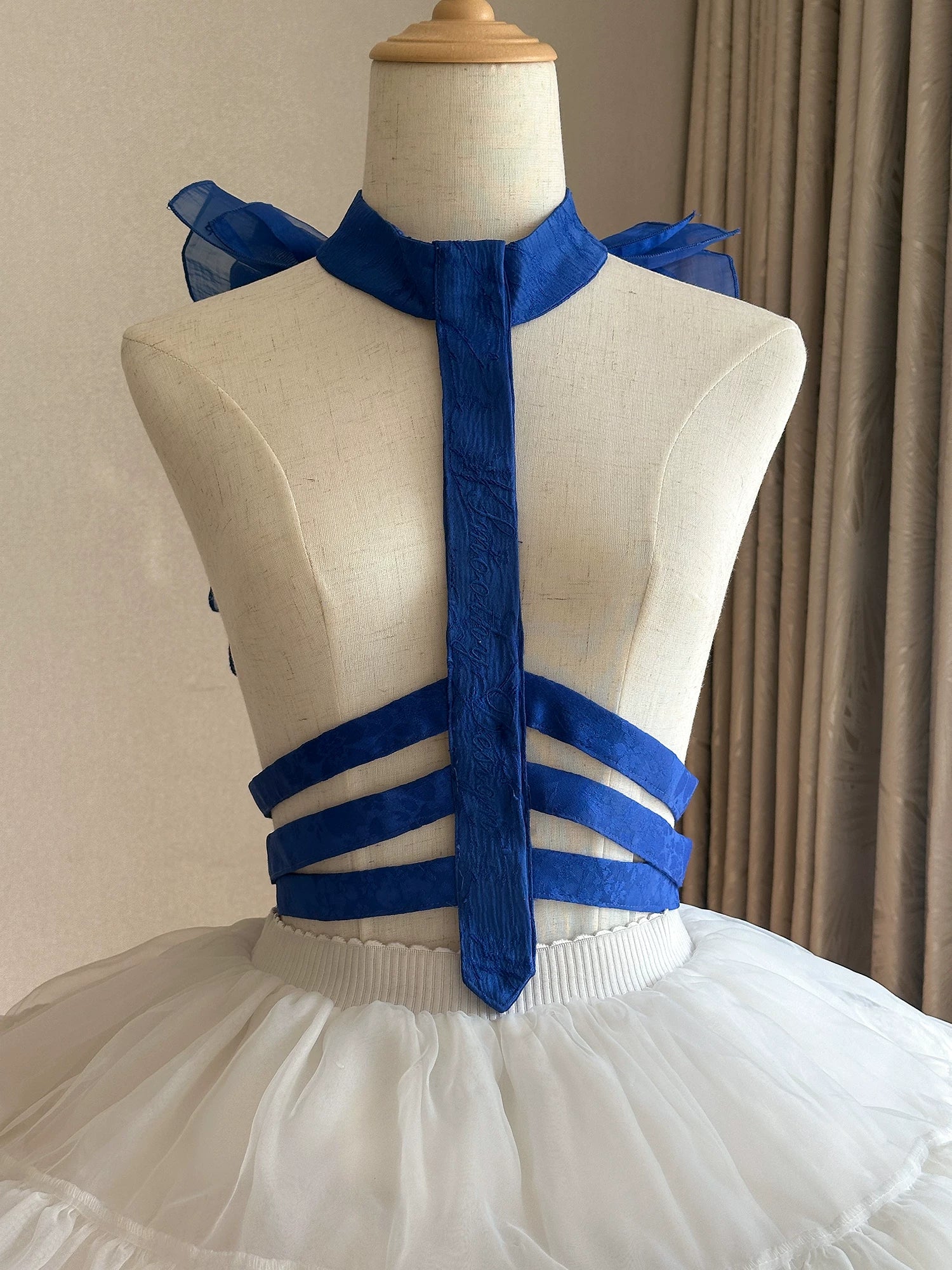 Jormungand - Snake Skeleton Inspired Back Accessory, Detachable Bows