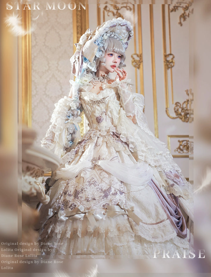 MieYe~Star Moon Praise~Weddiing Lolita Dress Bridal Princess Dress   