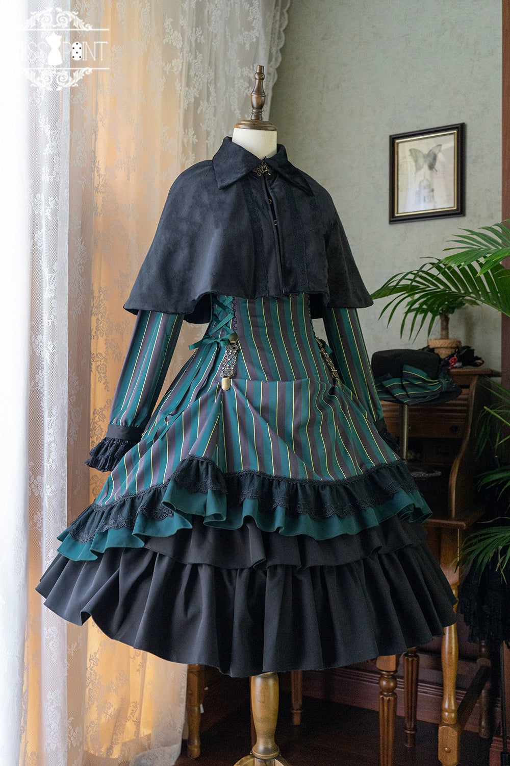 Miss Point~Perintz Manor~Gothic Lolita OP Long Sleeve Retro Lolita Dress