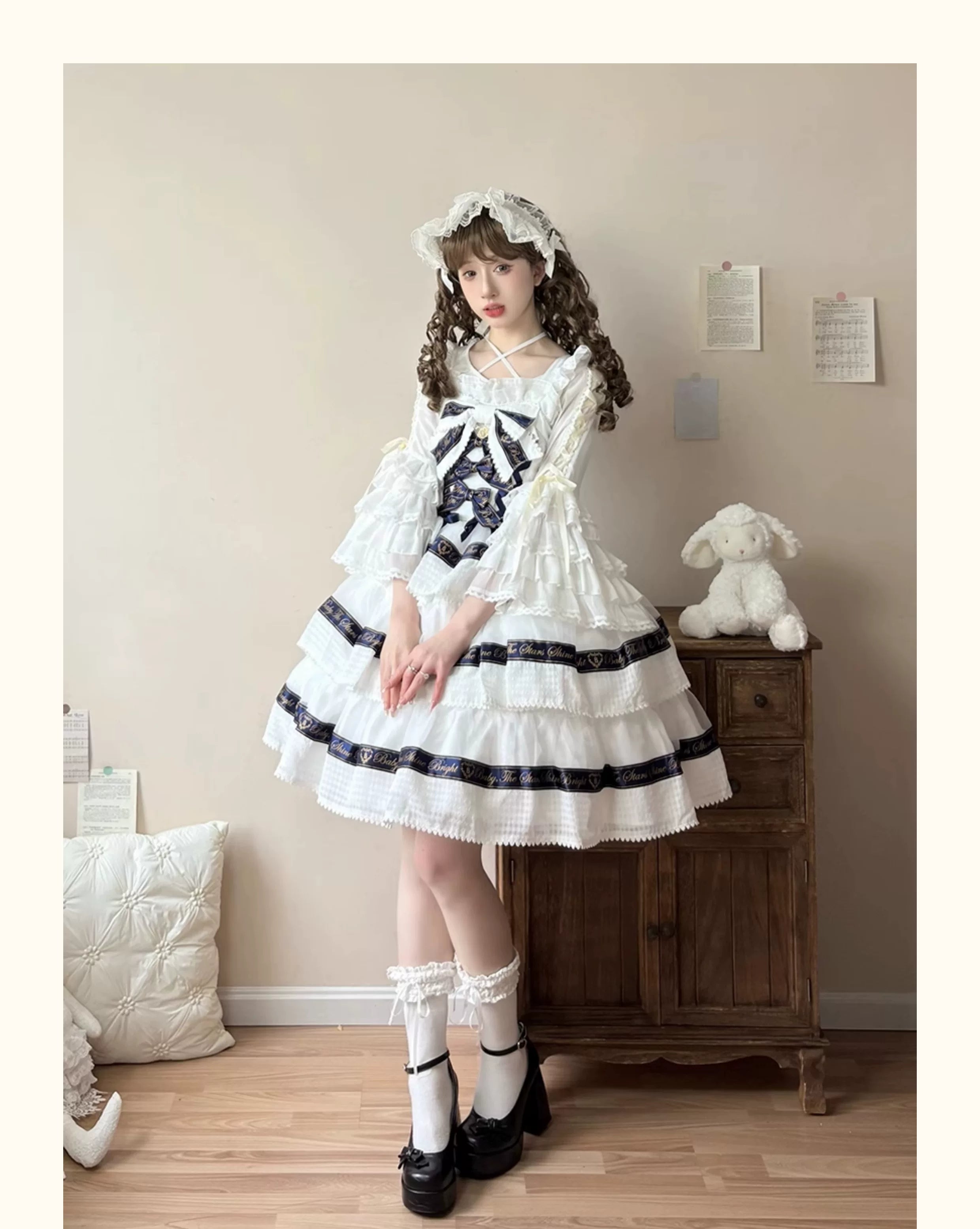 Sleeping Curse - Sweet Lolita Hime Sleeve Halter-neck Blouse