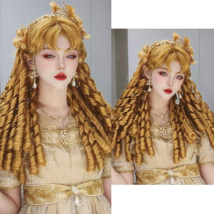 Mabuxi~Retro Lolita Wig Elegant Roman Curls Gorgeous Court Wigs 40472:668734