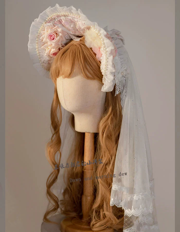 Dawn and Morning~Classic Lolita Accessories Elegant Lolita Headdress BNT only White