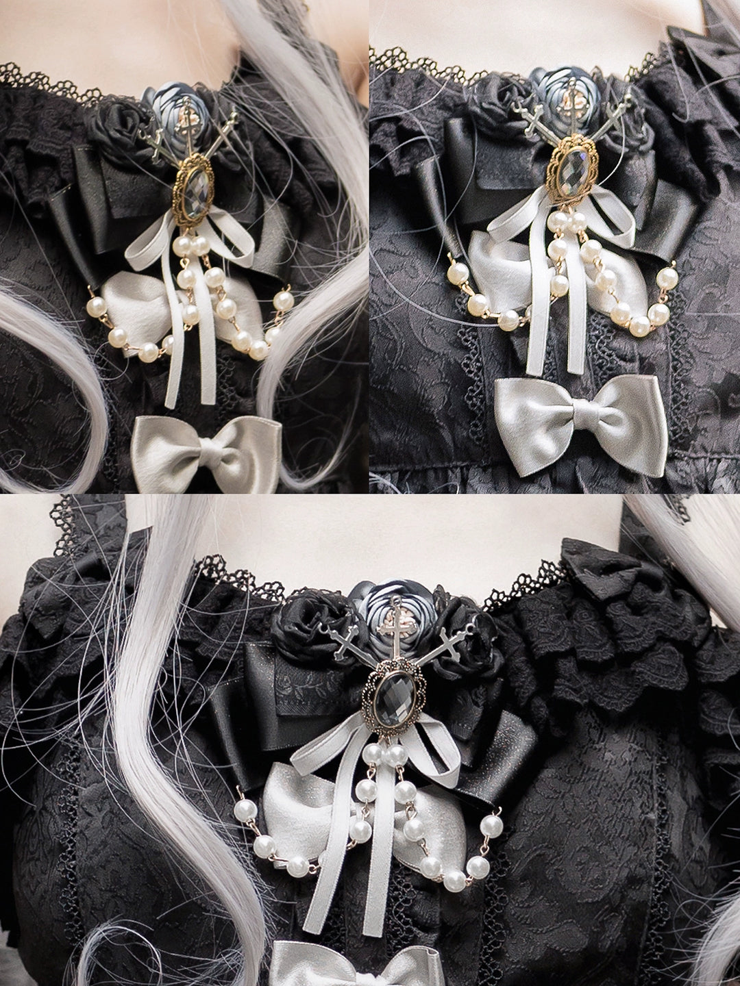 (BFM)Luna Planetarium~Evil Fang~Gothic Lolita Accessories Brooch Necktie Clip KC Hat   