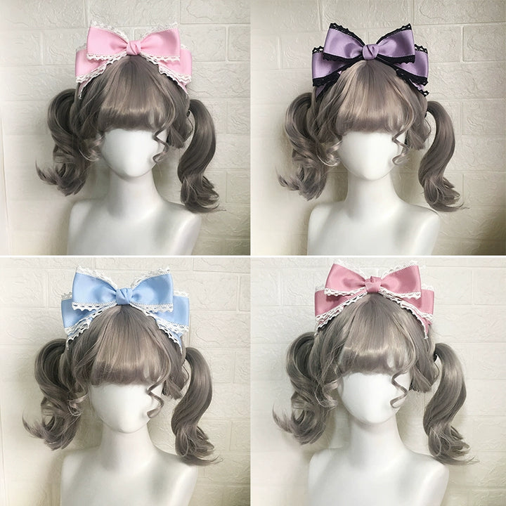 Qingyi Handmade~Sweet Lolita KC Multicolor Bow Lolita Headwear   