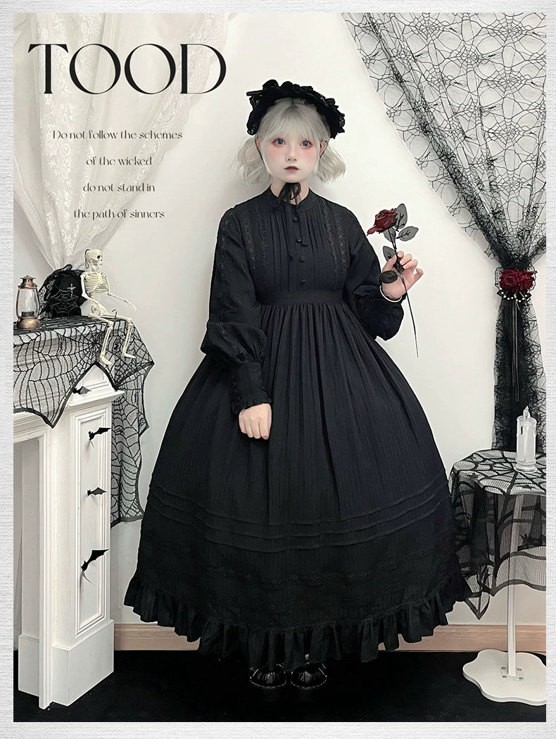 Sanshanjiu - A Quiet Place - Nun Style Gothic Lolita OP Dress
