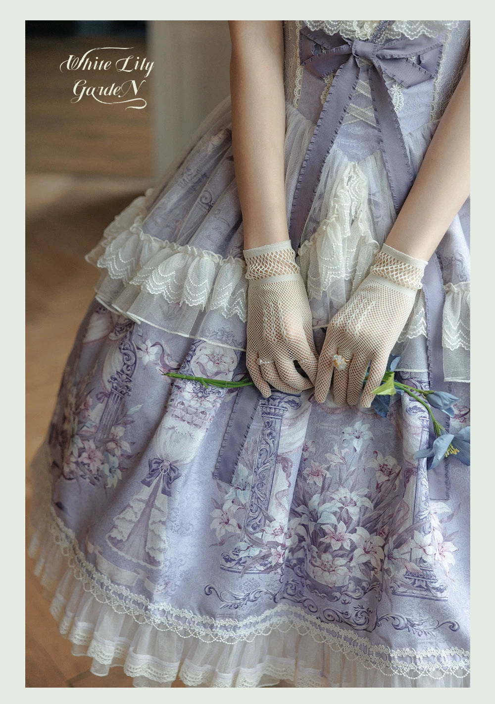 Lily Maiden - Classic Lolita JSK Dress, Lily Embroidery