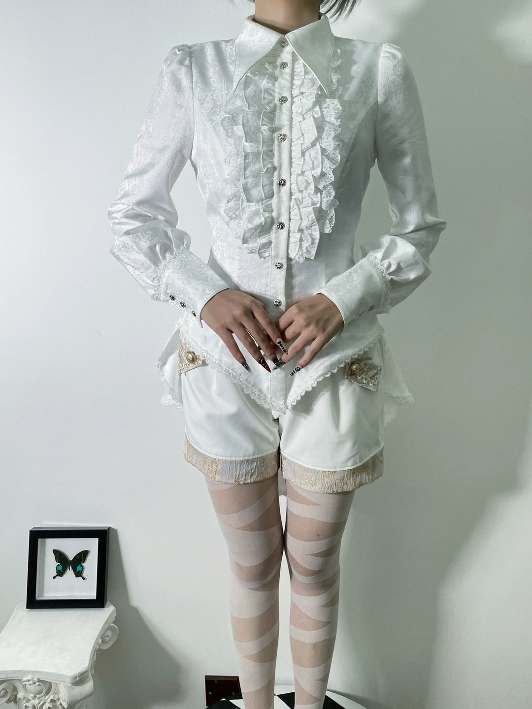 Little Dipper~Cold Rice~Ouji Lolita Shirt Long Sleeve Prince Blouse (2XL L M S XL) 41652:710648