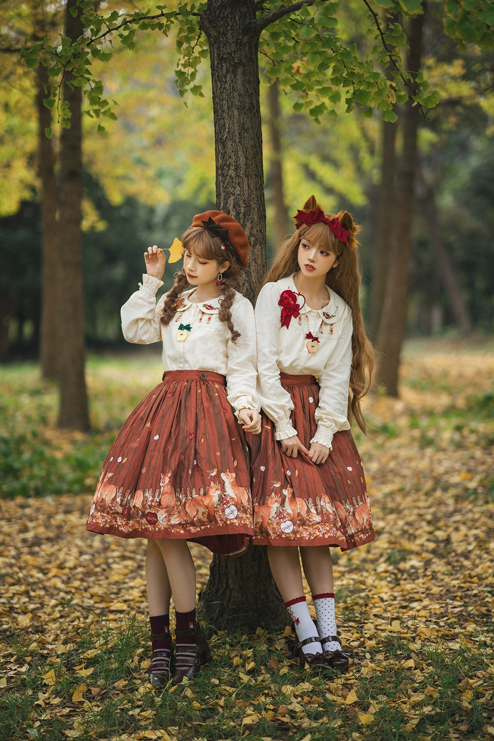 Miss Point - Fat Fox in the Forest - Elegant Lolita Skirt Detachable Chest Guard SK