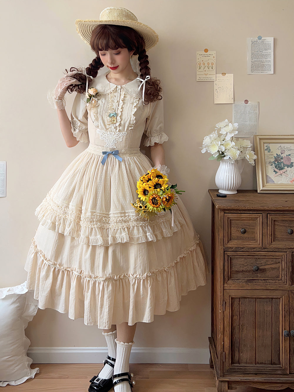 (Buyforme)Miss Point~Happy Summer Elegant Lolita Floral Jumper Skirt   