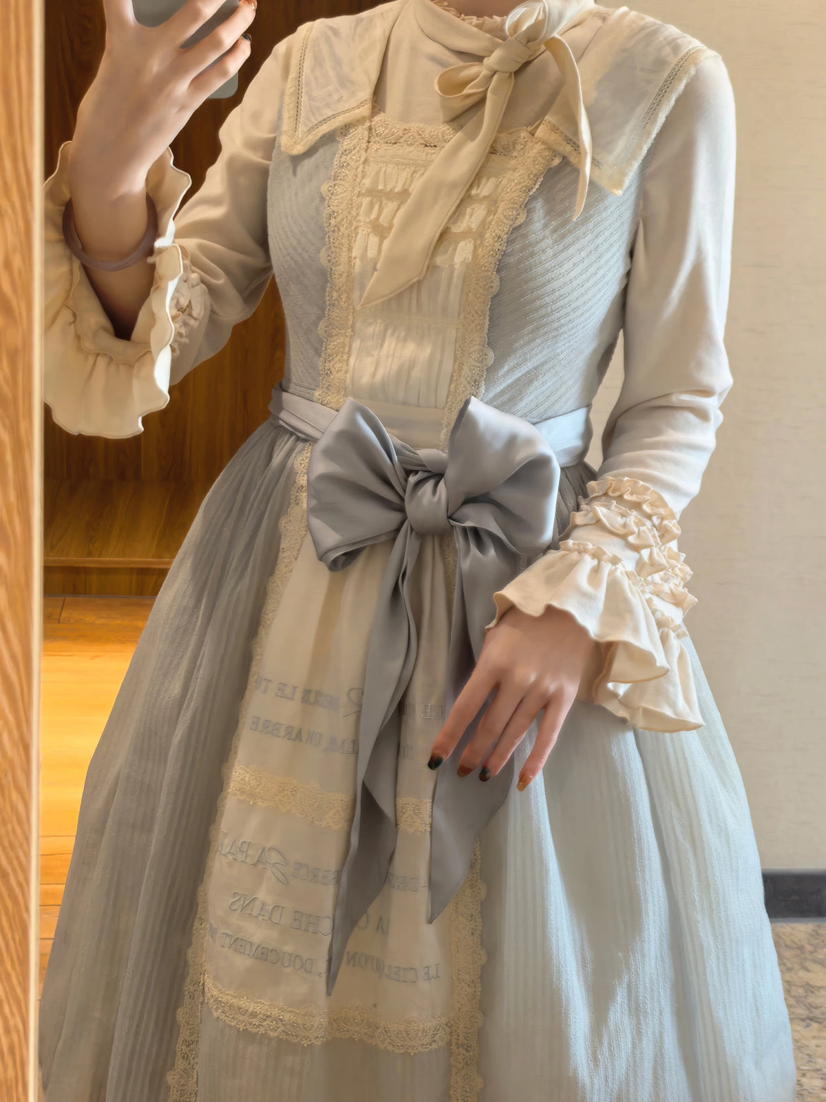 Fruit Tart - Autumn Sweet Lolita Long Sleeve Blouse, Ruffle Detail 45972:870001