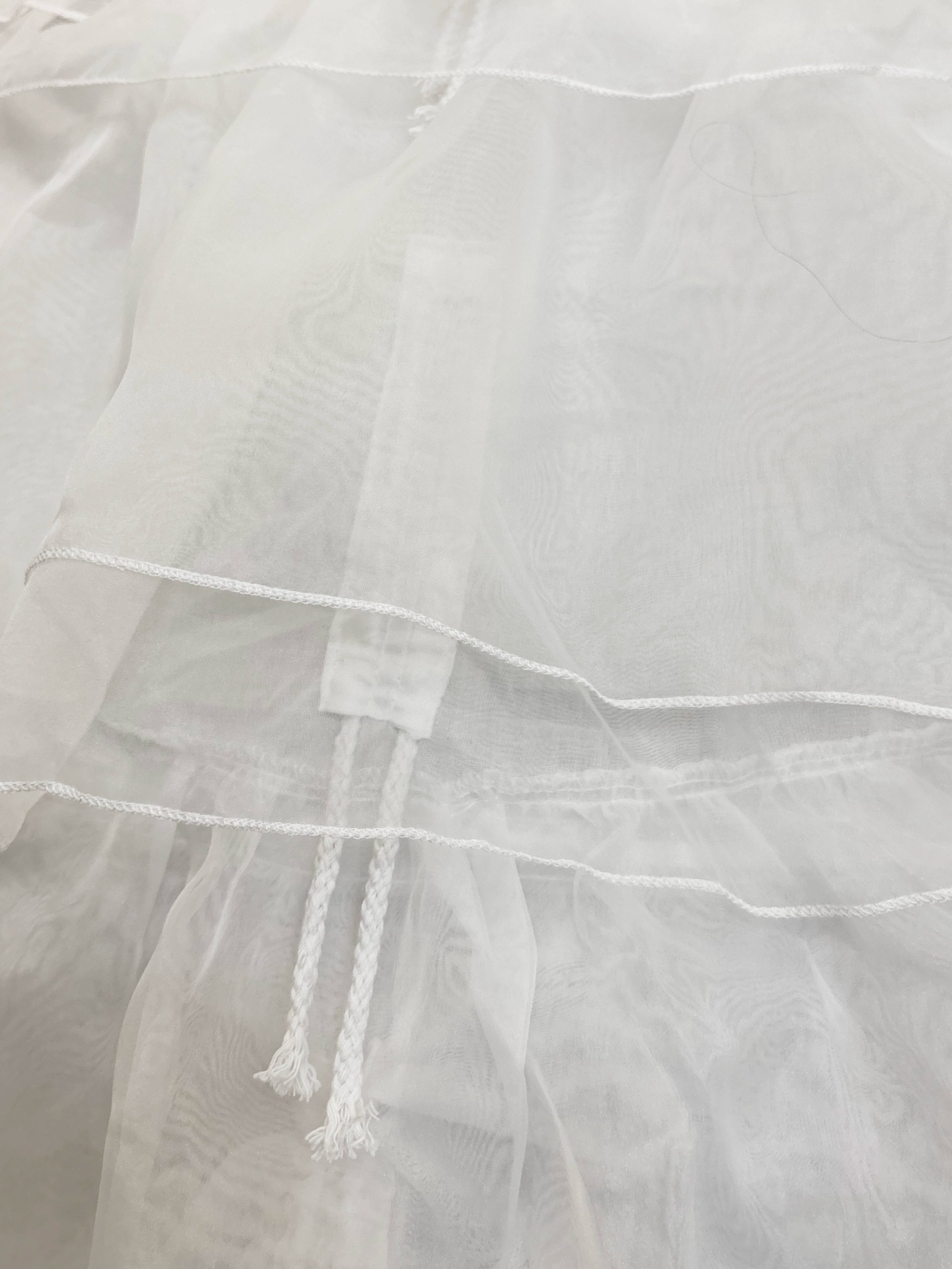 Caged Bird Hotel - Caged Bird - Lolita Petticoat White Plus Size Triple Layer Fishbone Petticoat