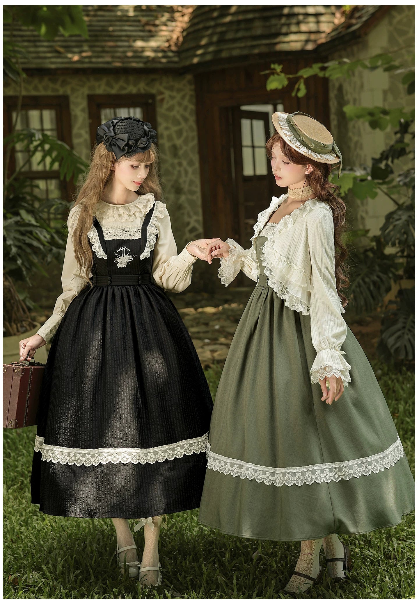 Oak in the Wind - Classic Lolita JSK Dress, Rose Basket Embroidery 45820:863500