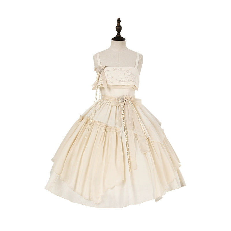 Nuit De Cellophane~A Thousand Moonfalls~Elegant Lolita JSK Dress Thin Cardigan XS JSK - beige 