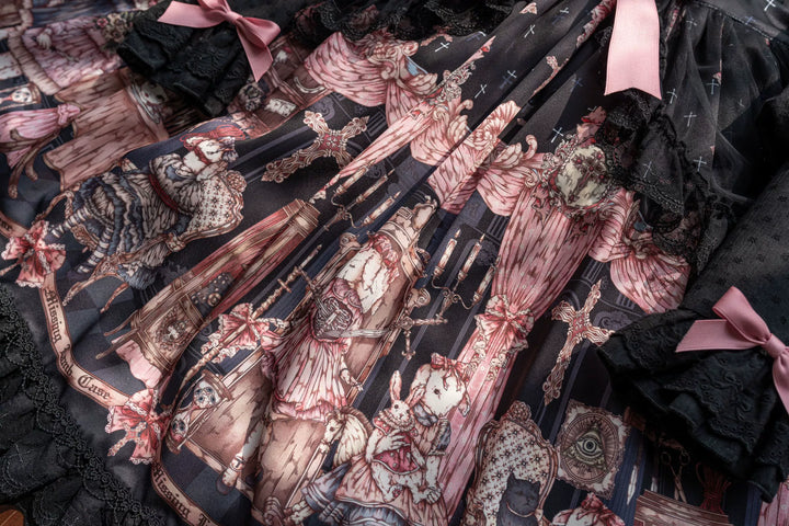 Uncle Wall Original~Missing Lamb Case~Gothic Lolita Dress Set with Sheep Prints 42971:760844