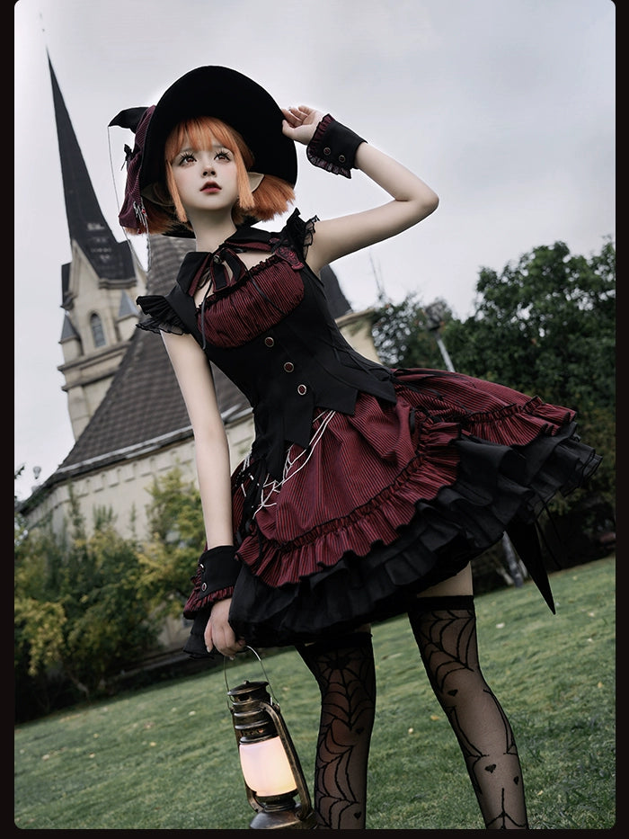 Alice Girl~Lolita Potion~Gothic Lolita JSK Halloween Sleeveless Lolita Dress   