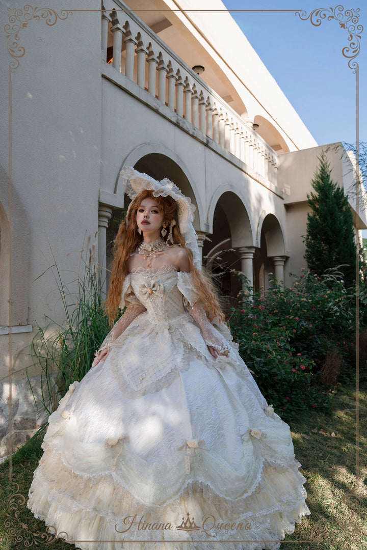 Hinana Queena~With Belle~Bridal Wedding Lolita OP Dress Available for Custom Size 41978:721582