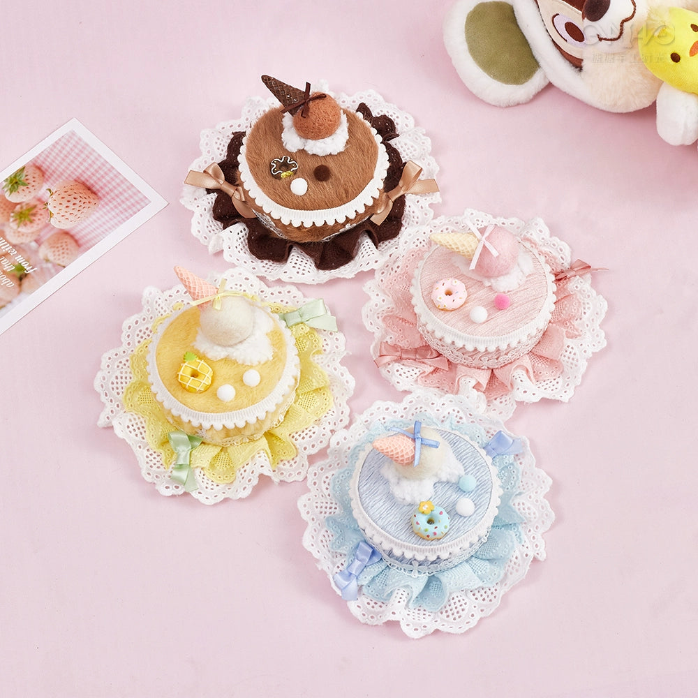 Handmade Sugar Time~Sweet Lolita Cake Hat Hair Accessory Chocolate Clip   