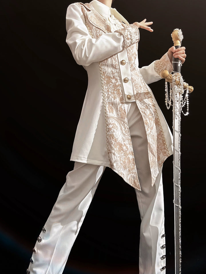 (BFM)Little Dipper~Oath of Chapter~Ouji Lolita Vest Prince Style Shorts Multicolors S platinum color coat 