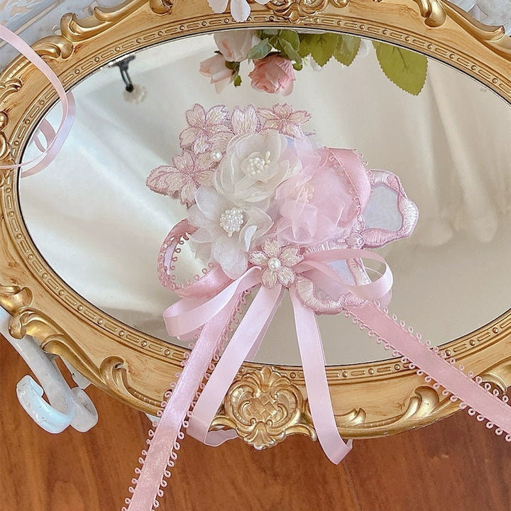 MieYe - Cherry Blossom - Pink Sweet Lolita Tiered Dress (L M S XL) 43397:775334