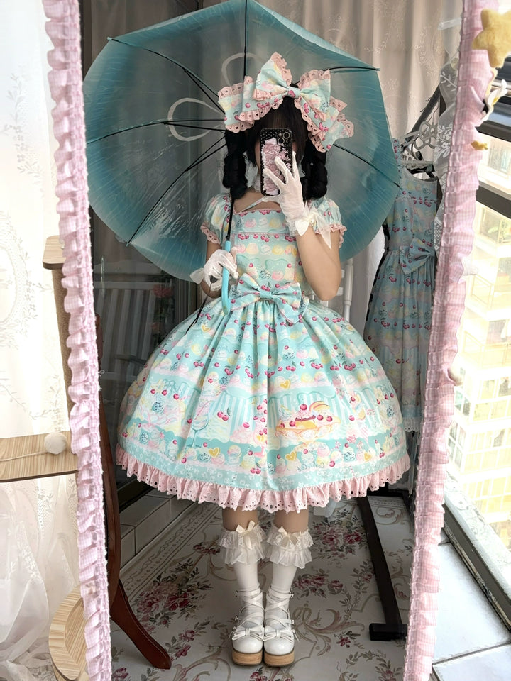 Lamp Flower Lolita~Summer Dream Ice Cream~Sweet Lolita OP Dress