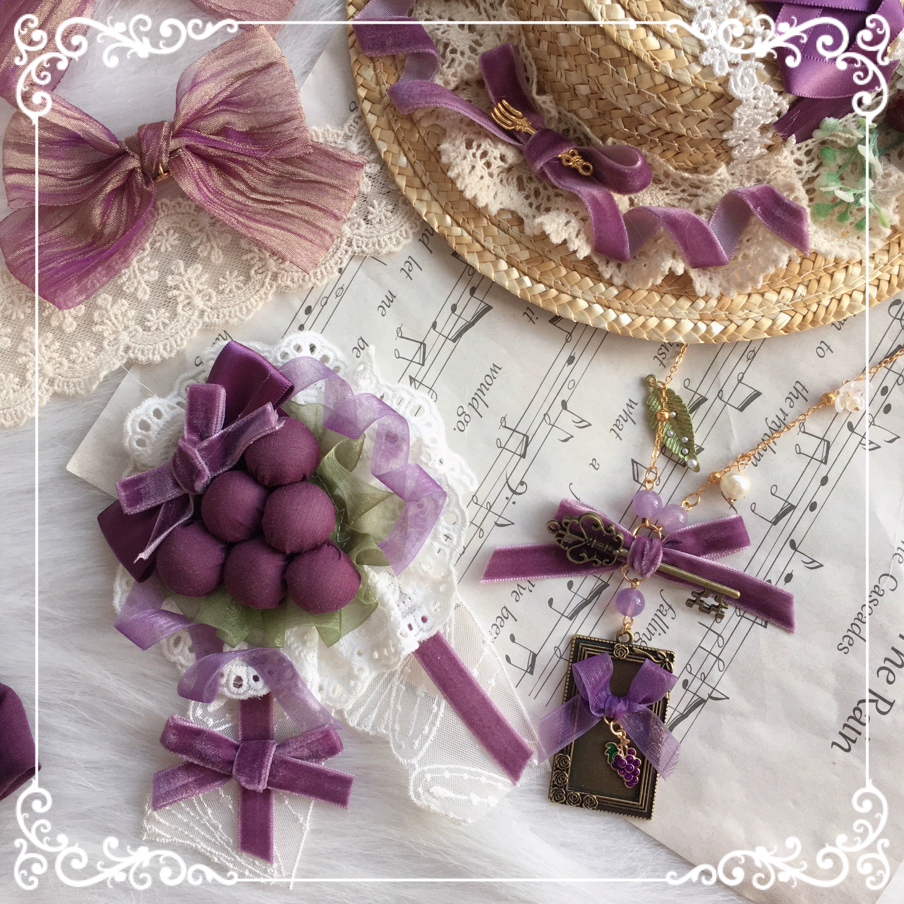 (Buyforme)Chestnut Lolita~Louvre Vineyard Accessory Hairband Retro Lolita KC 28850:323016