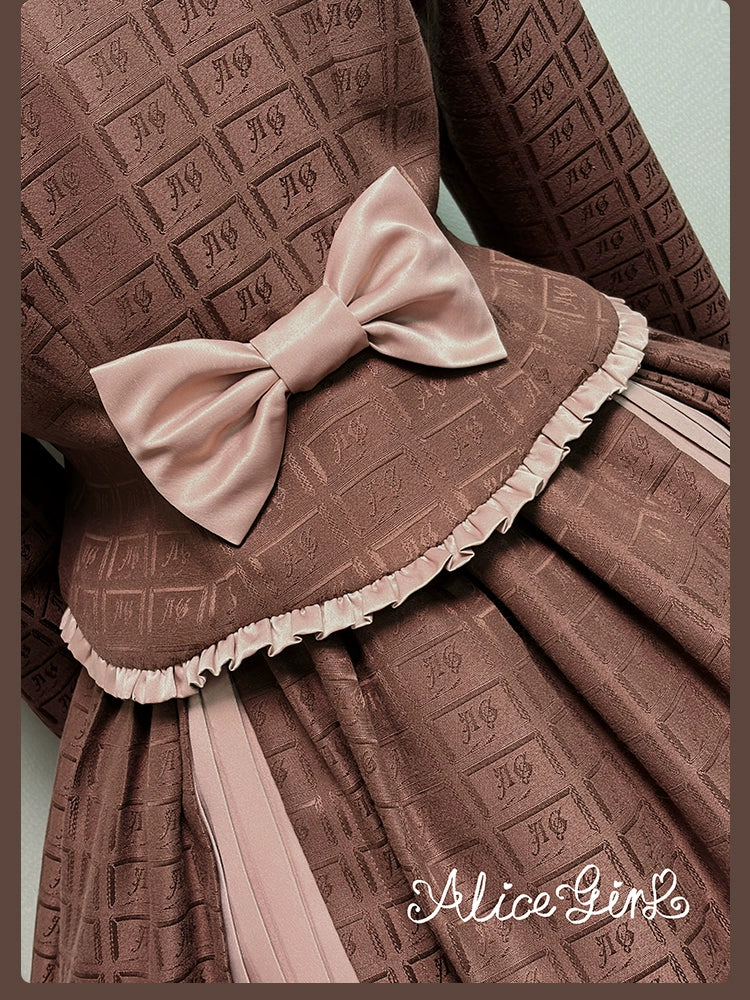 Alice Girl - Bear Chocolate Slab - Classic Lolita Slim Fit JSK & SK Dress 44309:804366