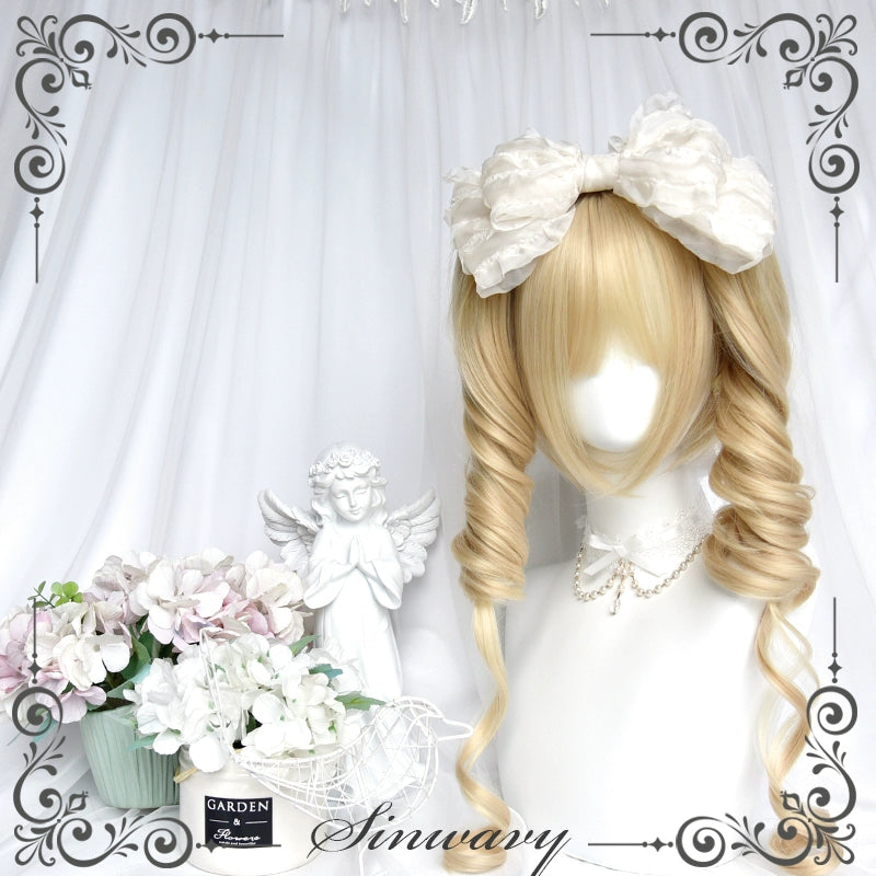 Sinwavy~Kawaii Lolita Wig Blonde Double Ponytail Wig