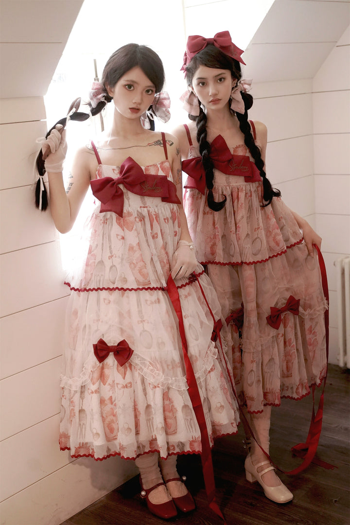 Babyblue~Strawberry Box~Sweet Lolita JSK With Strawberry Print 42972:760698