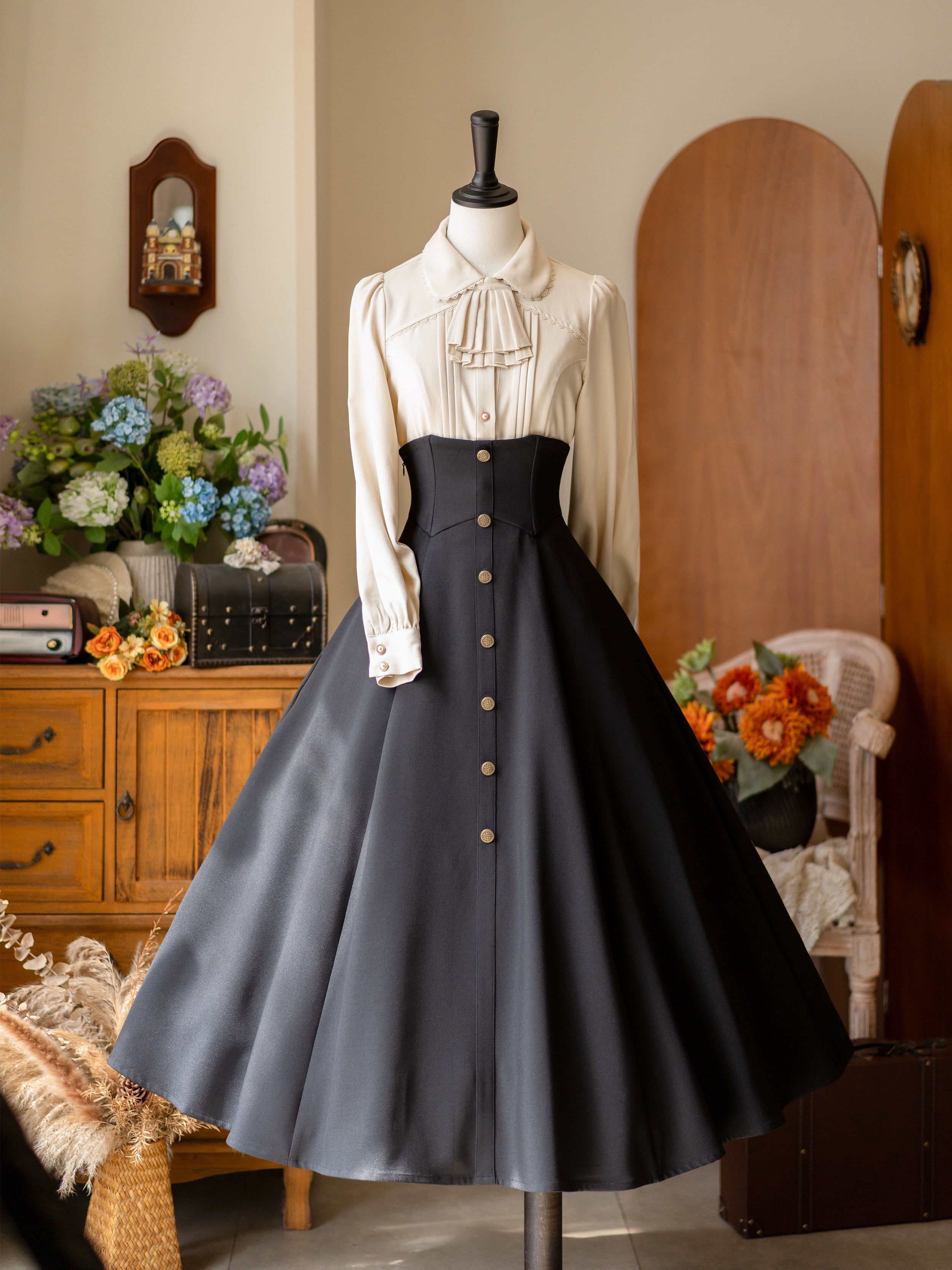 Forest Wardrobe - Forest Revelation - Classic Lolita Fishbone Long Skirt, Side Pockets 43922:790233