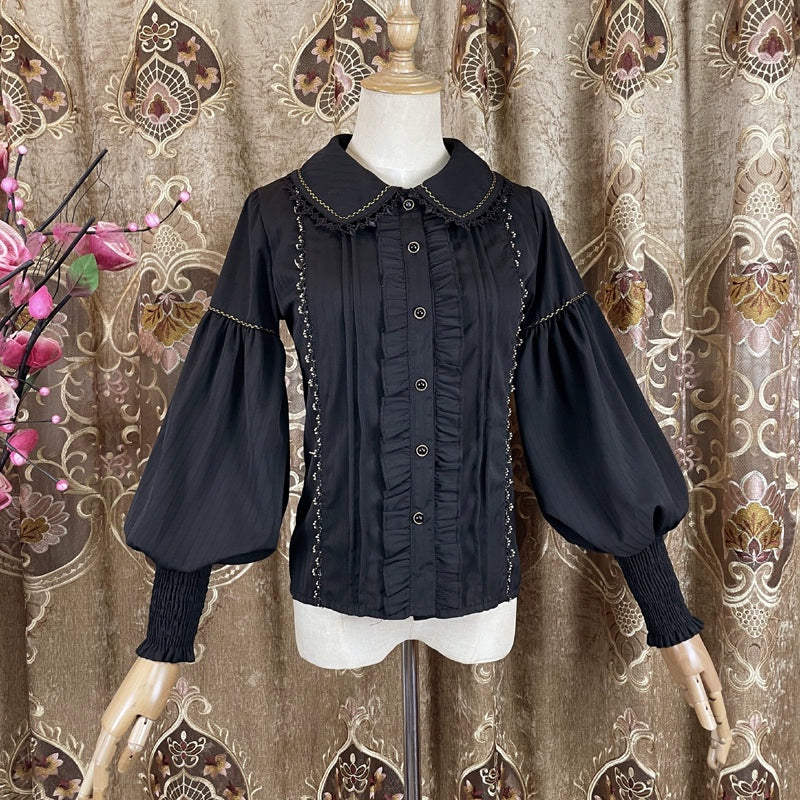 DMFS Lolita - Classic Lolita Blouse Mutton Sleeves Lolita Shirt