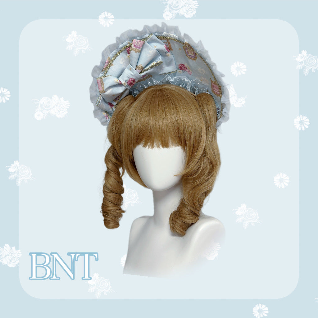 Discovering Treasures - Picture Frame Cat - Sweet Lolita Headdress Bow Decorated BNT and KC F BNT - Blue