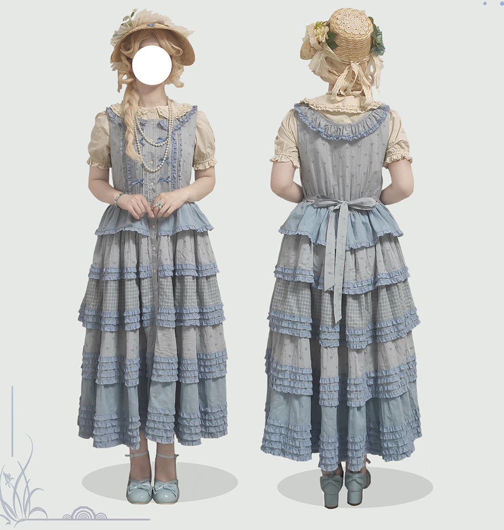 Miss Point~Garden Sunflower~Country Lolita JSK Five-Tiered Open Front Dress