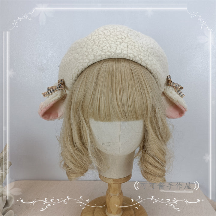 (Buyforme)Cocoa Jam~Upgrade 3D Sheep Ear Lolita Beret   