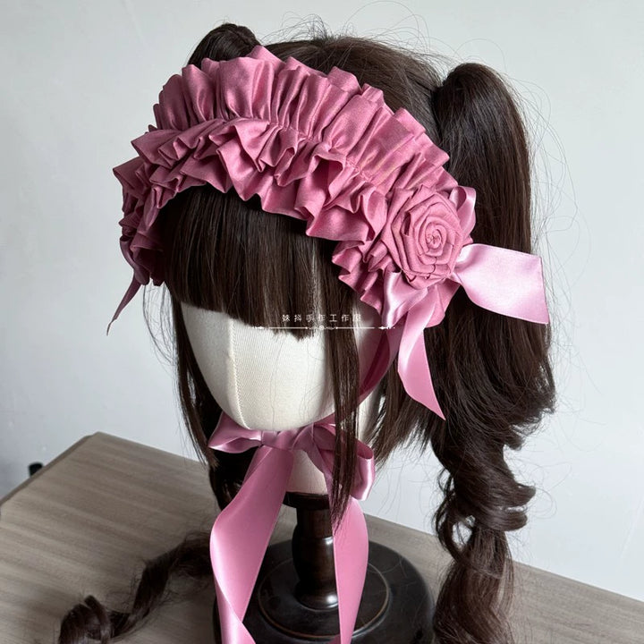 MAID~Elegant Lolita Hairband Bow Multiple Colors BNT