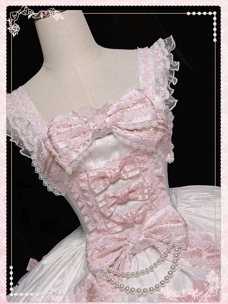 Shuang Sheng Xiao Xiong - Heart of Love - Sweet Lolita Wedding JSK, Bow Details 44306:803139