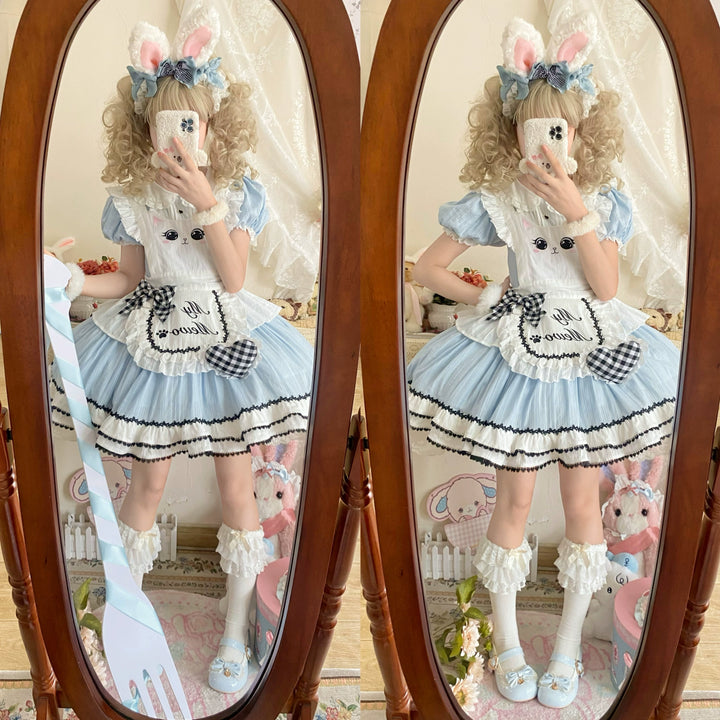 Cream doll~Kitten Maid~Twin Lolita OP Dress Cream Doll Maid OP   