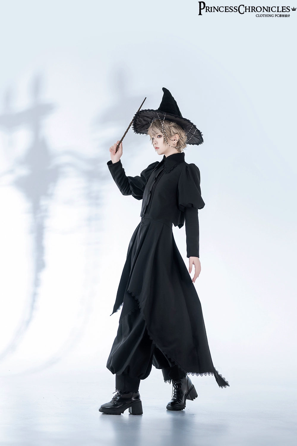 Princess Chronicles~Sorcerer's law~Retro Gothic Lolita Coat Black Ninth Pants 39336:619302