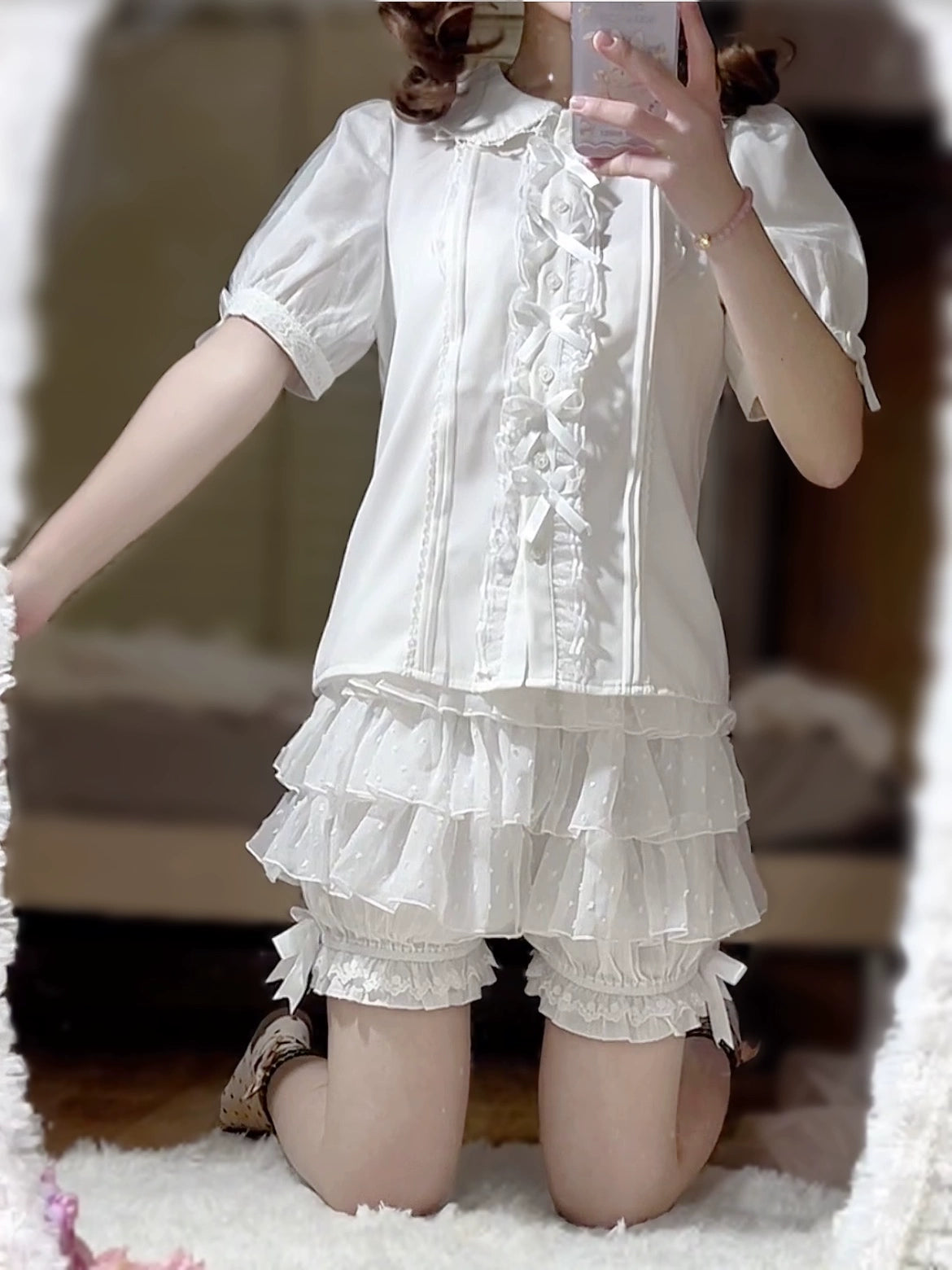 DMFS Lolita - Daily Lolita Bloomers Safety Anti-Flash Lace Shorts