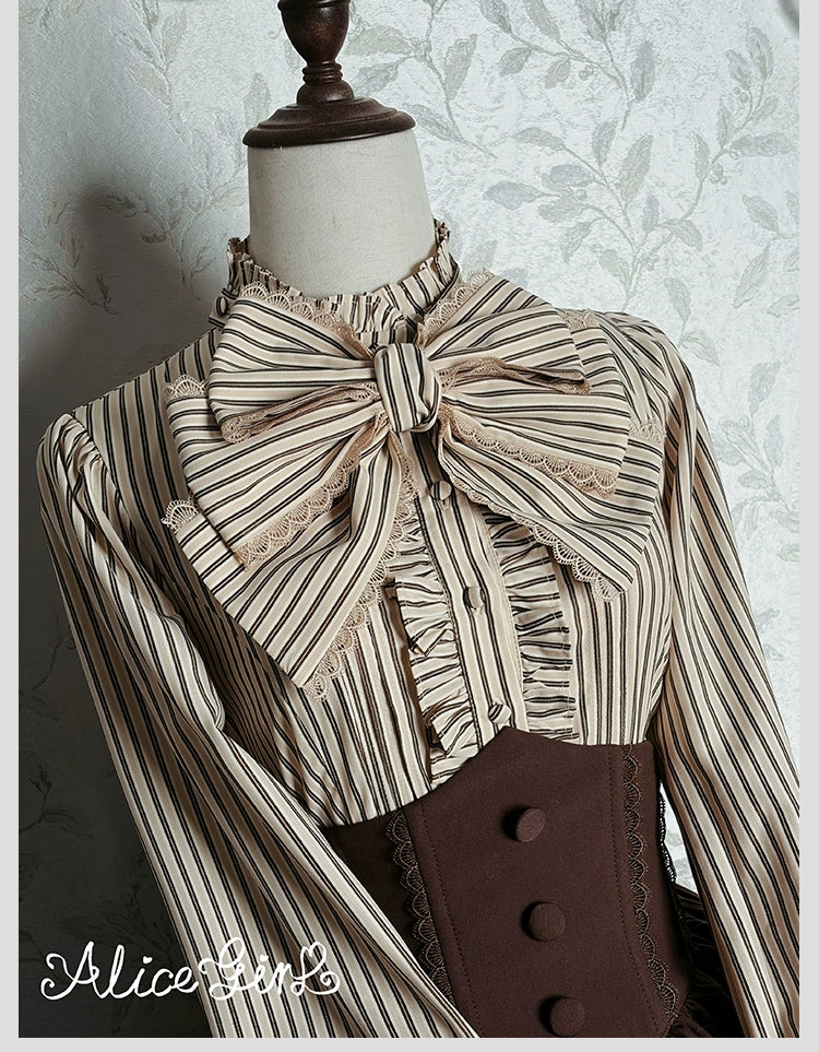 Alice Girl - Duke of Victoria - Classic Lolita Striped Blouse 44093:795185