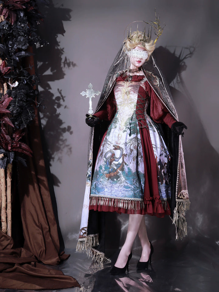 (BFM)FunCcino~Ragnarok~Nordic Style Loki Lolita JSK SK Dress 33160:406498